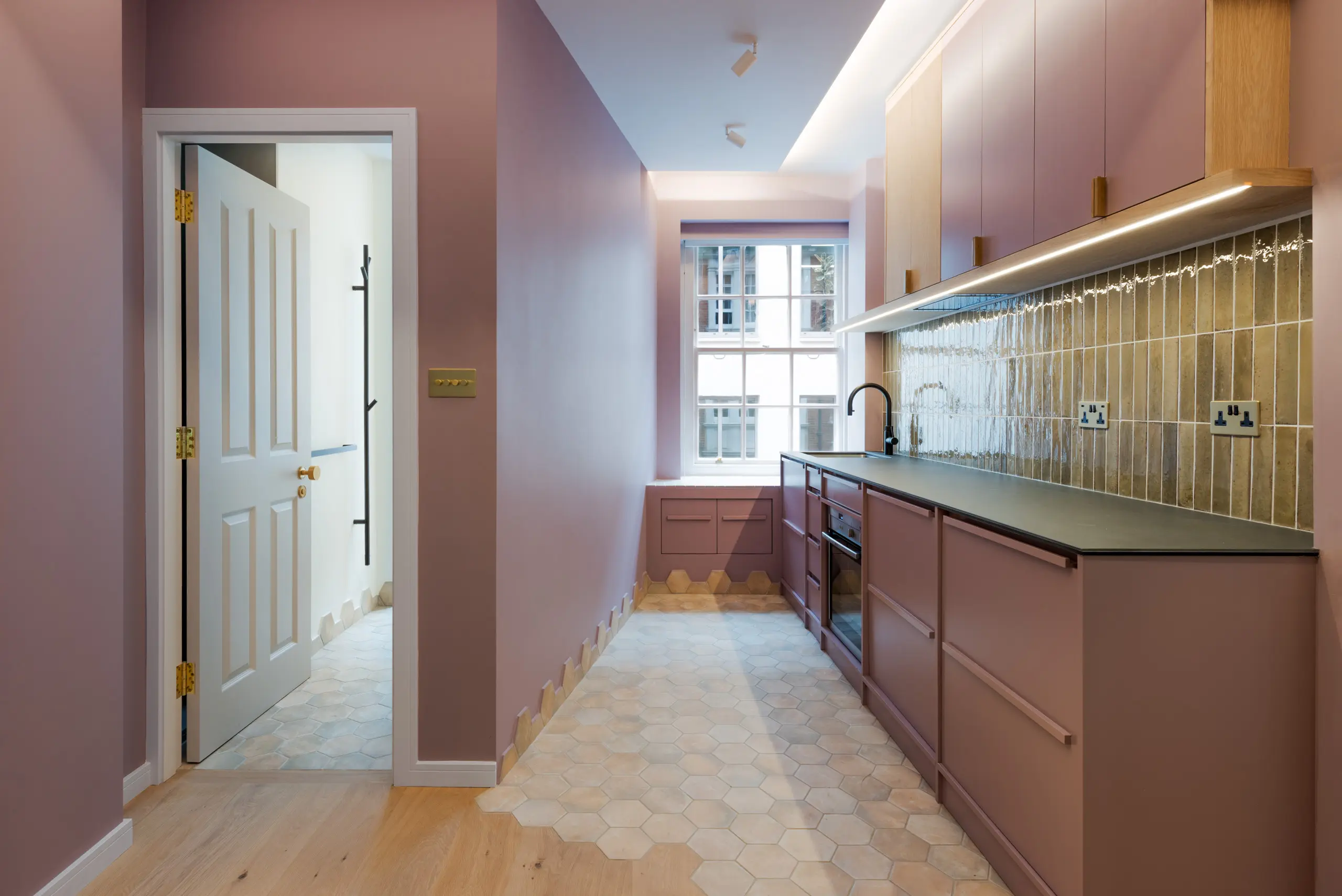 Flat with the Angled Lilac Wall
