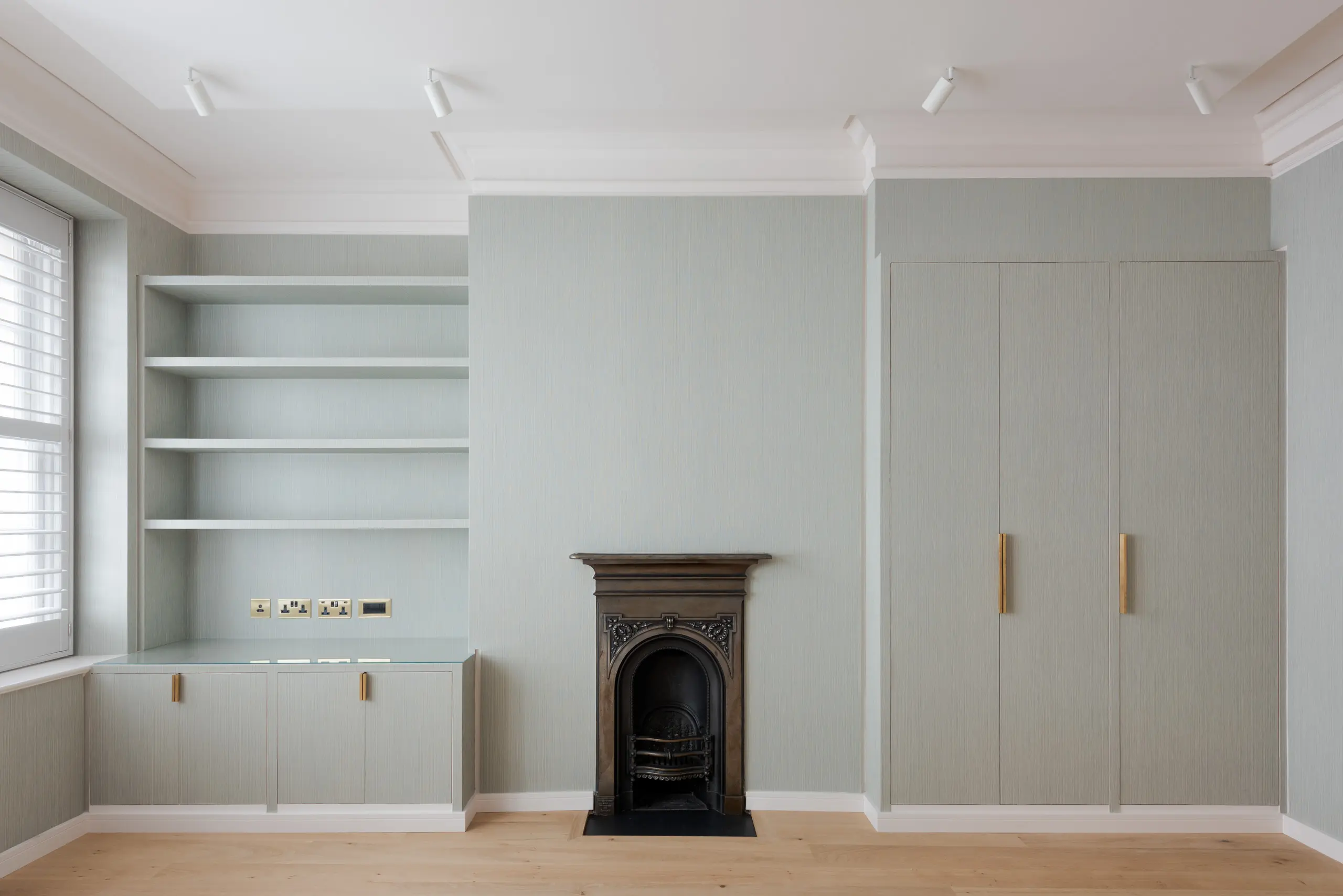 Flat with the Angled Lilac Wall